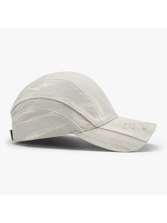 Haila - Distressed Adjustable Curved Brim Baseball Cap