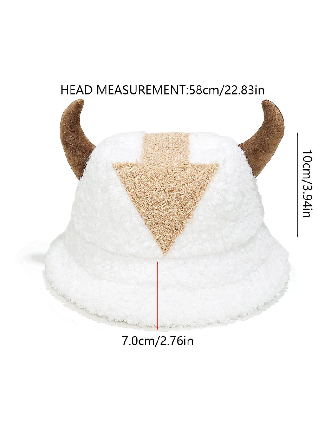 Haila Fuzzy Viking Bucket Hat with Horns