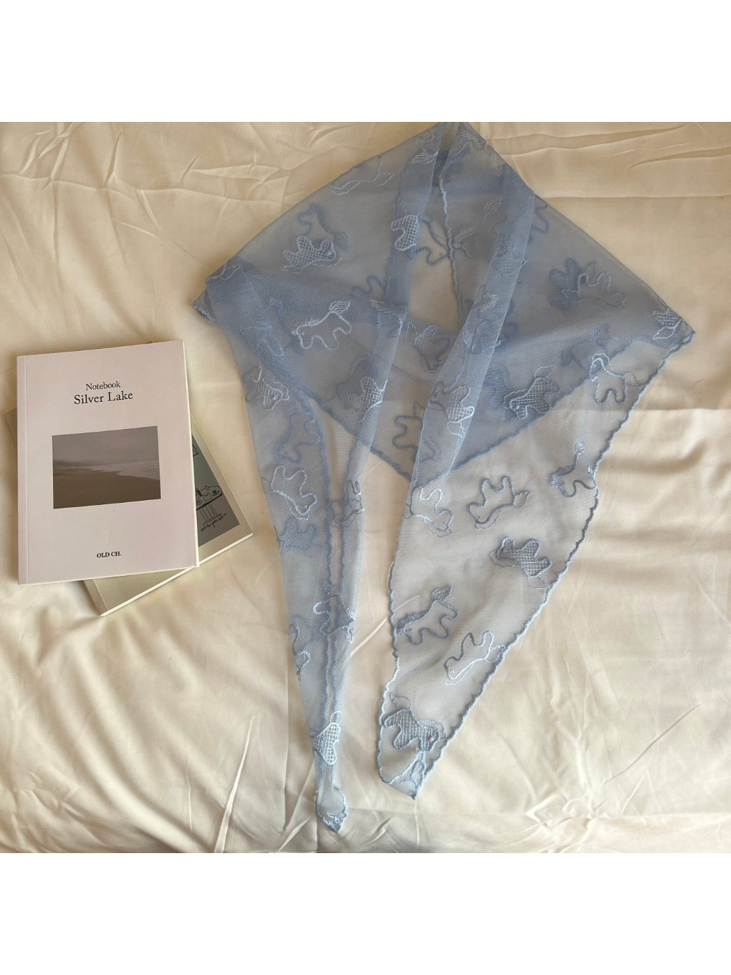 Scarvii - Floral Mesh Tie Scarf - image 6
