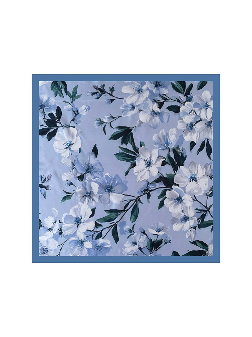 Scarvii - Elegant Floral Petal Pattern Square Scarf