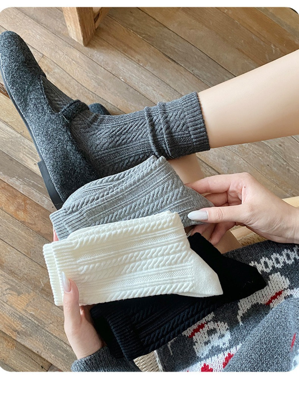 Rufia Textured Knit Crew Socks product image 18