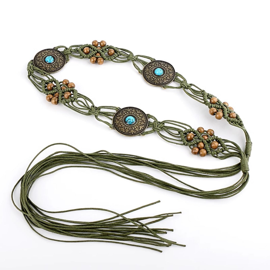 Beco - Green Vintage Woven Belt