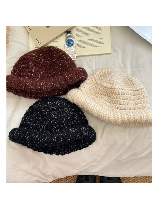 Haila - Textured Roll-Brim Knit Beanie