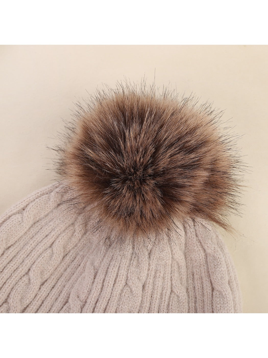 Haila - Cute Knitted Beanie with Ear Cover & Pom