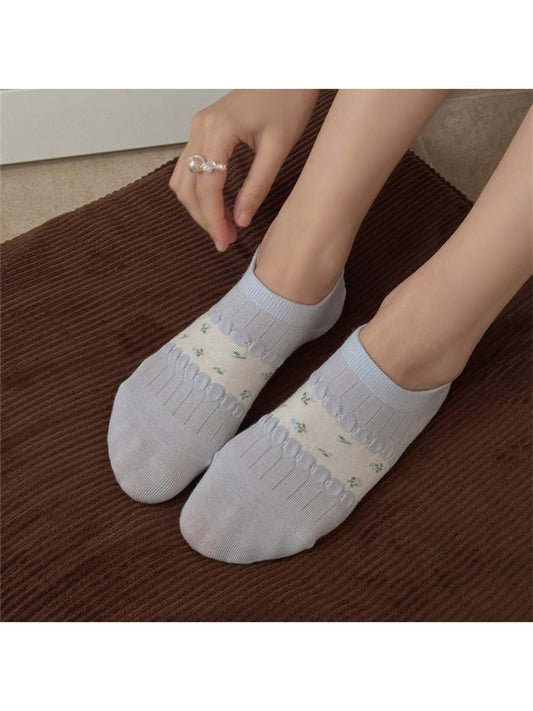 Rufia - Sweet Floral Patchwork Low Ankle Socks
