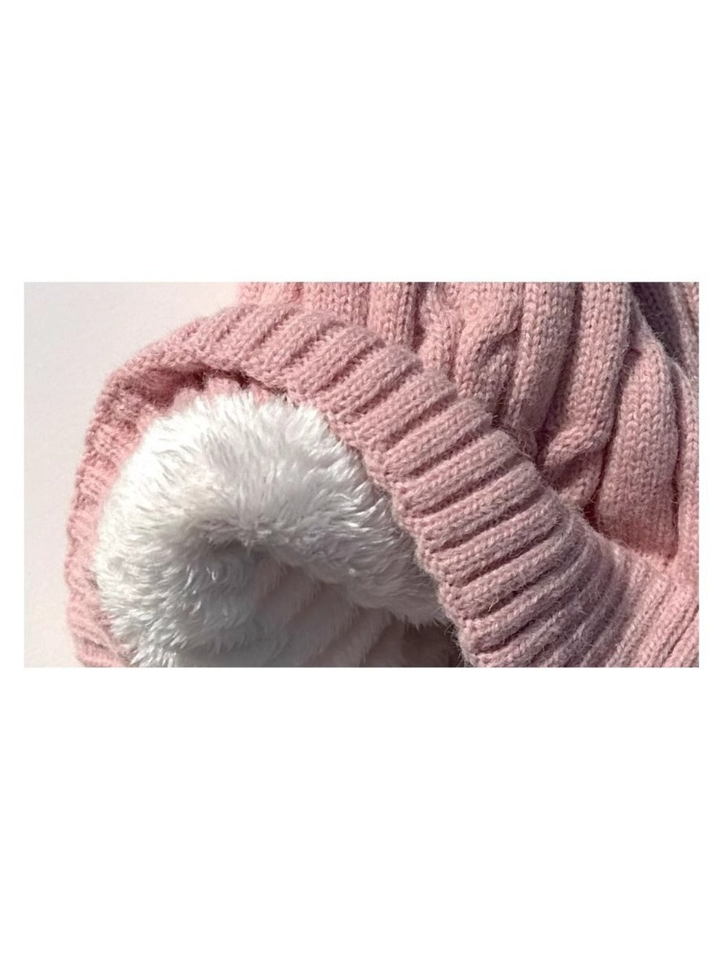 Haila - Women's Cable Knitted Beanie with Pom Pom
