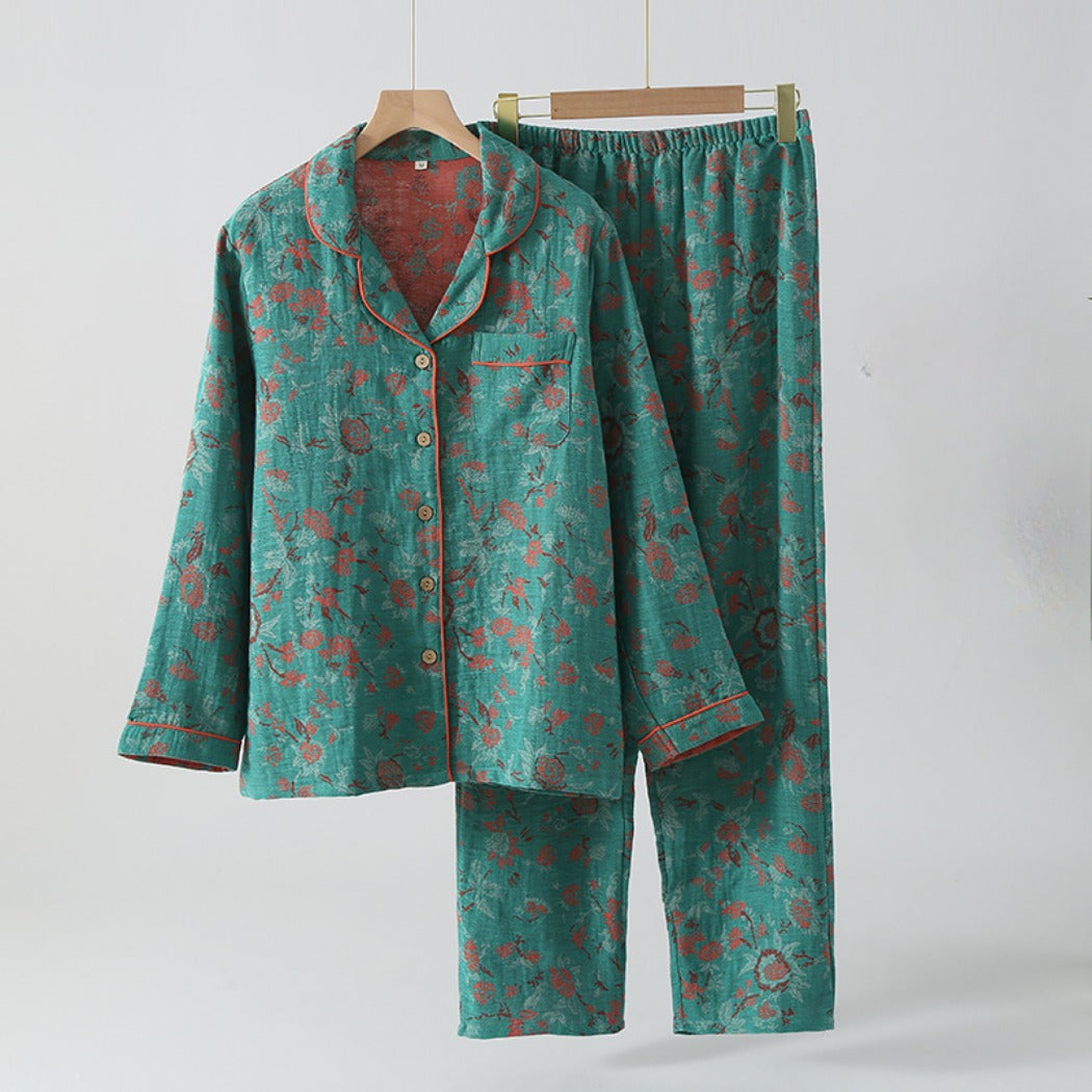 Yojams - Floral Sleepwear Long-Sleeve Top And Pants Set