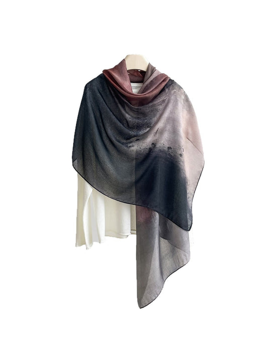 Scarvii - Abstract Wave Print Summer Wrap Scarf