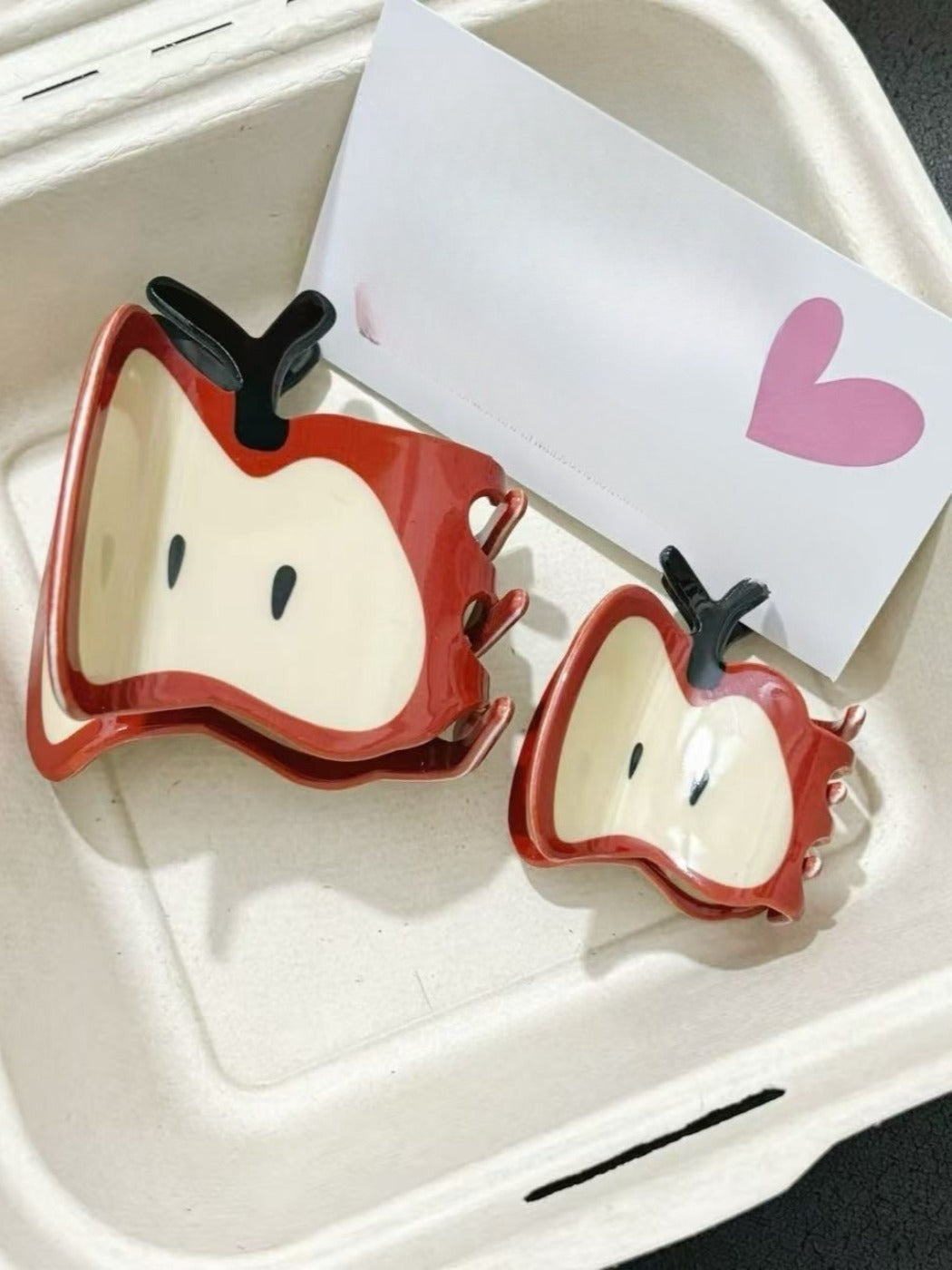 Beau - Red Apple-shaped Hair Clip of Cute & Playful Style