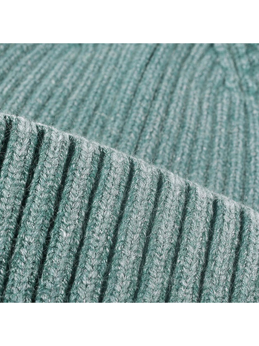 Haila - Heathered Ribbed Cuffed Knit Beanie