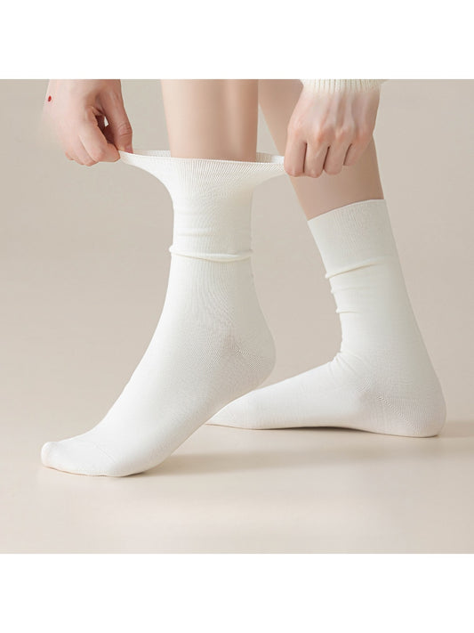 Rufia - Normcore Solid Color Crew Socks