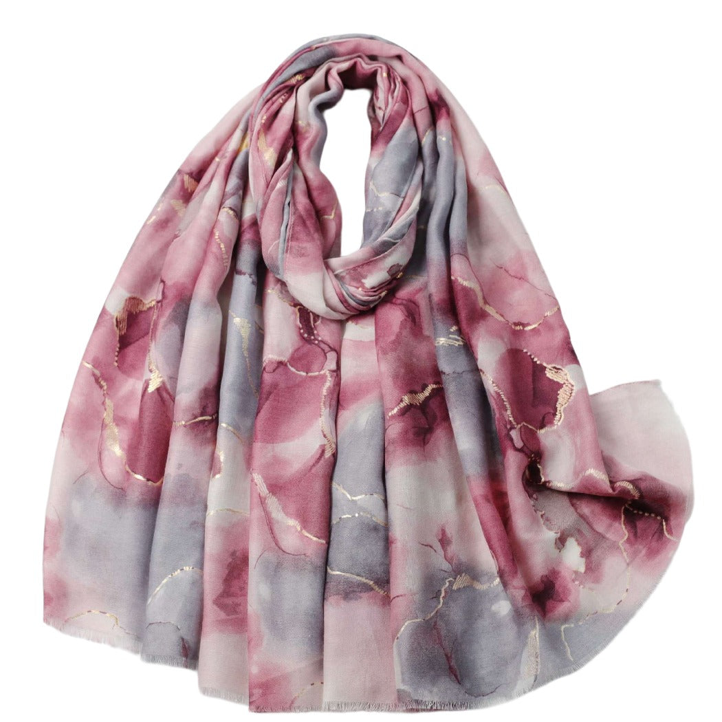 Scarvii - Shimmer Print Scarf - Elegant & Trendy