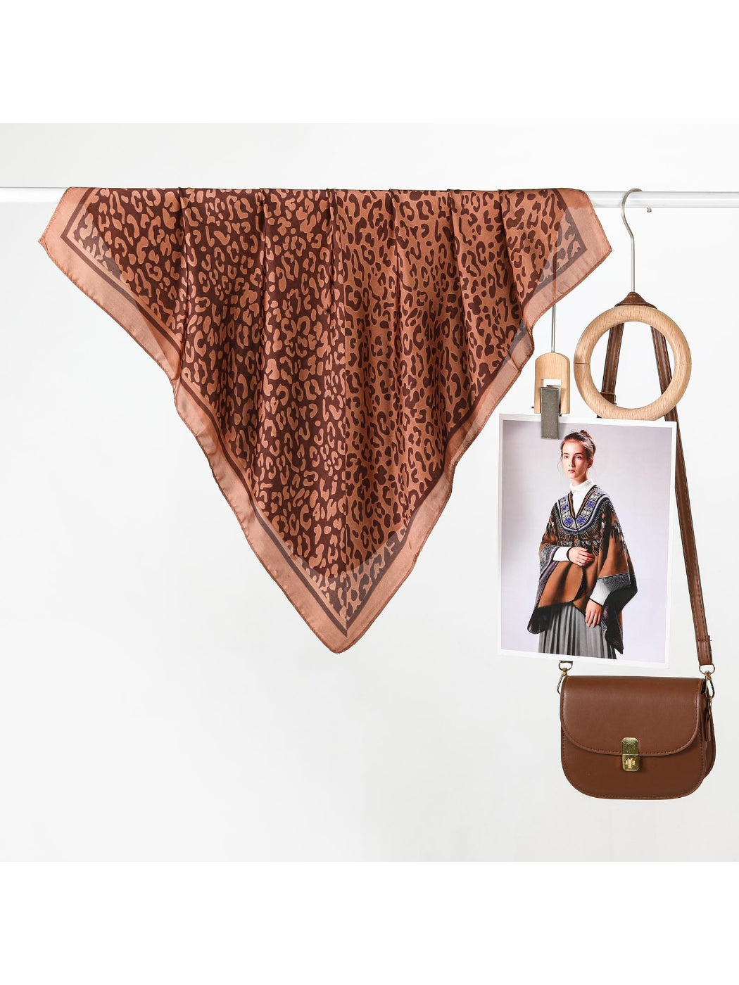 Scarvii - Wild Leopard Print Square Scarf