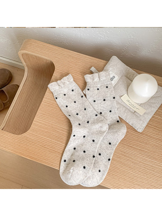 Rufia - Soft Polka Dot Crew Socks