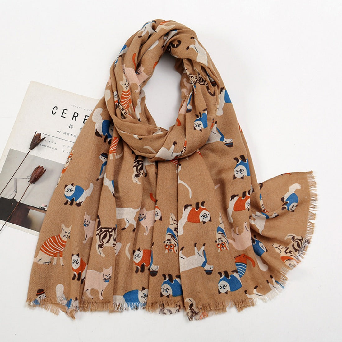 Scarvii - Cute Cat Pattern Scarf