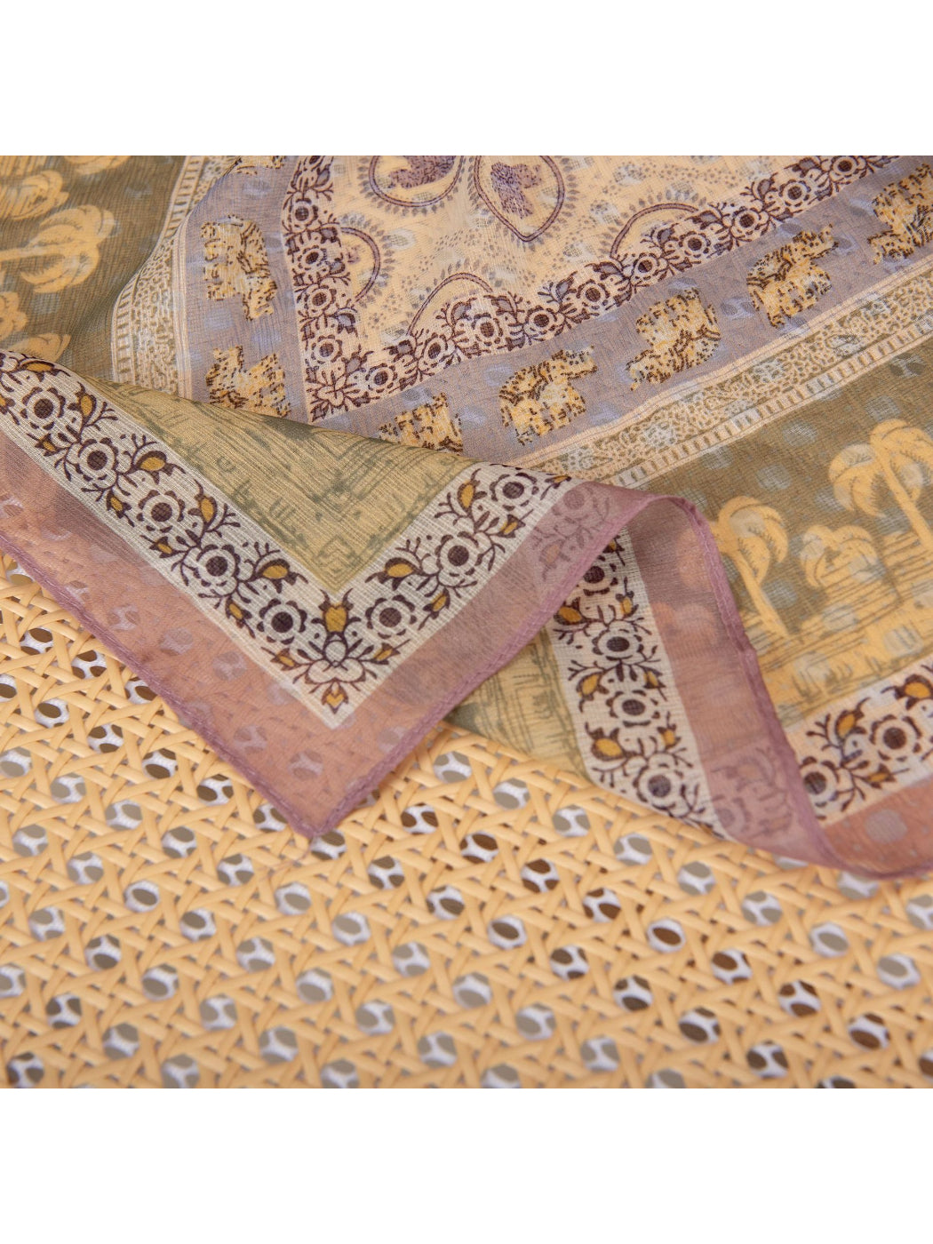 Scarvii - Vintage Medallion Border Square Scarf