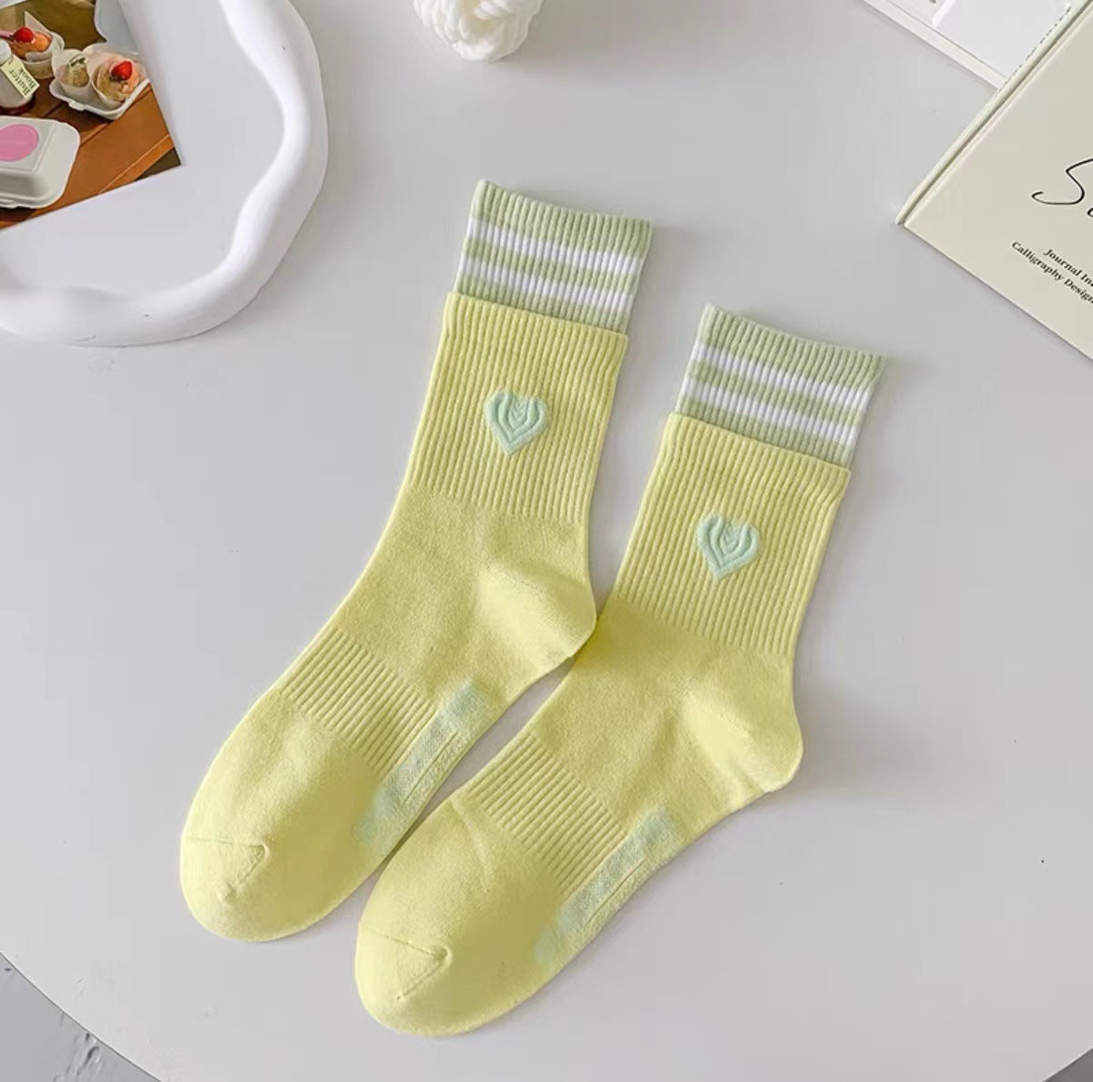 Rufia - Colorblock Heart Socks