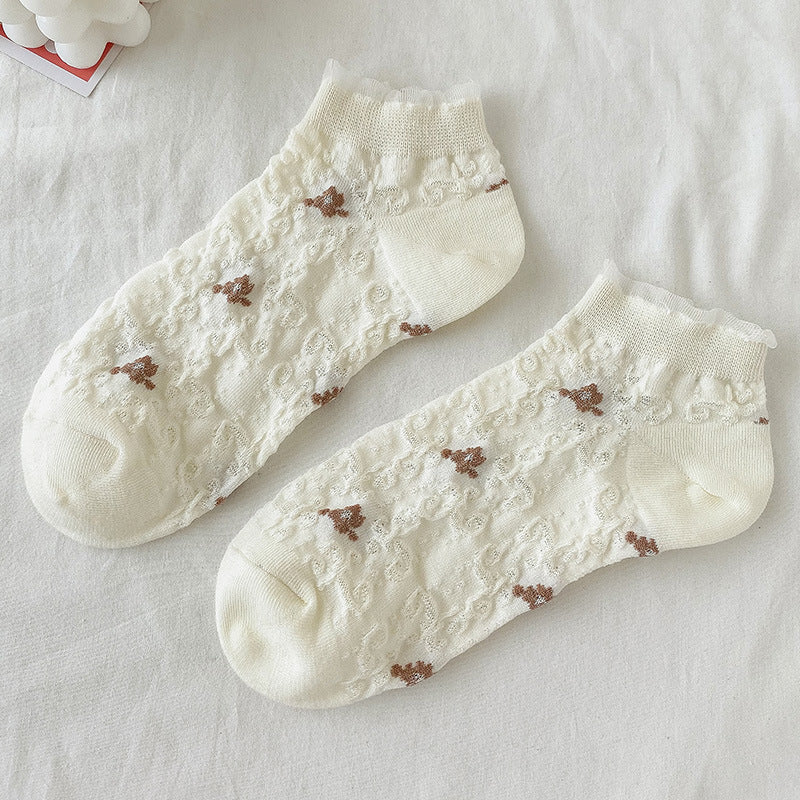 Rufla - Summer Blossom Pattern Low-Cut Socks