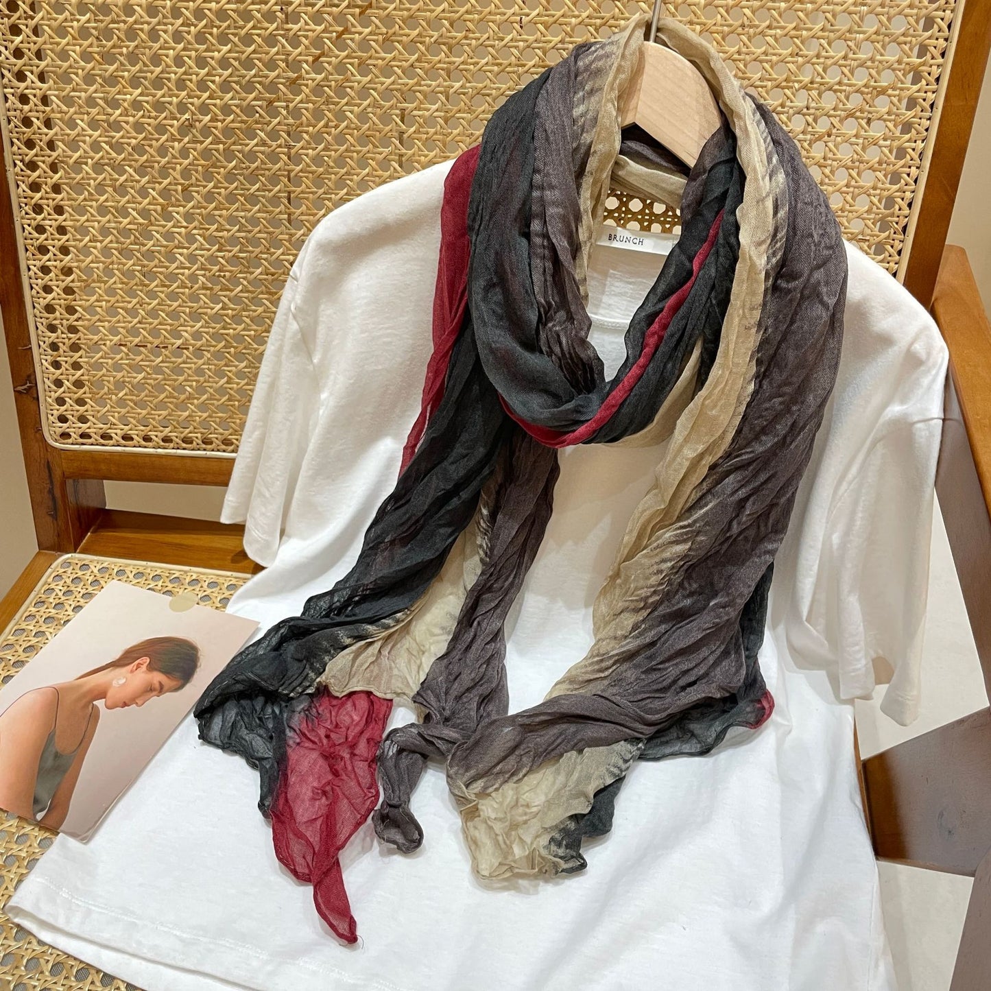 Scarvii - Color Block Long Scarf