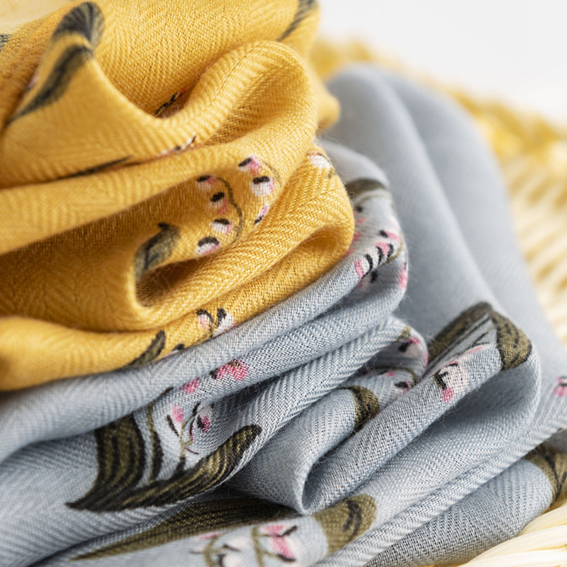 Scarvii - Lily of the Valley Print Square Scarf