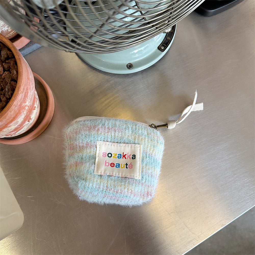 Mini Plush Makeup Bag