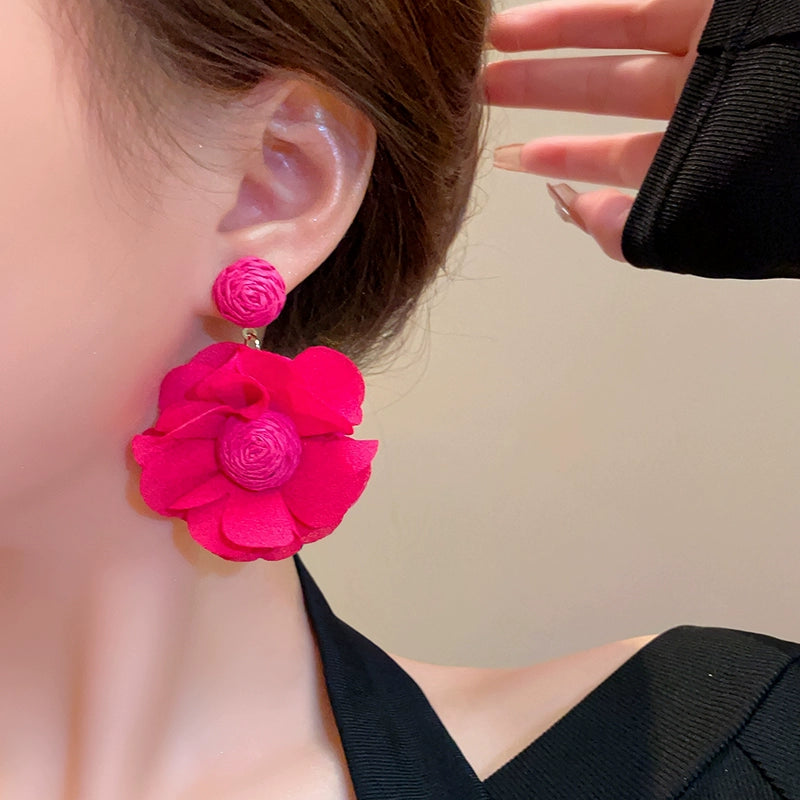 Summer Floral Fabric Earrings
