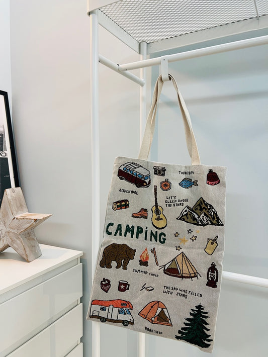 Cosbai vintage tote bag shown from front angle on white background