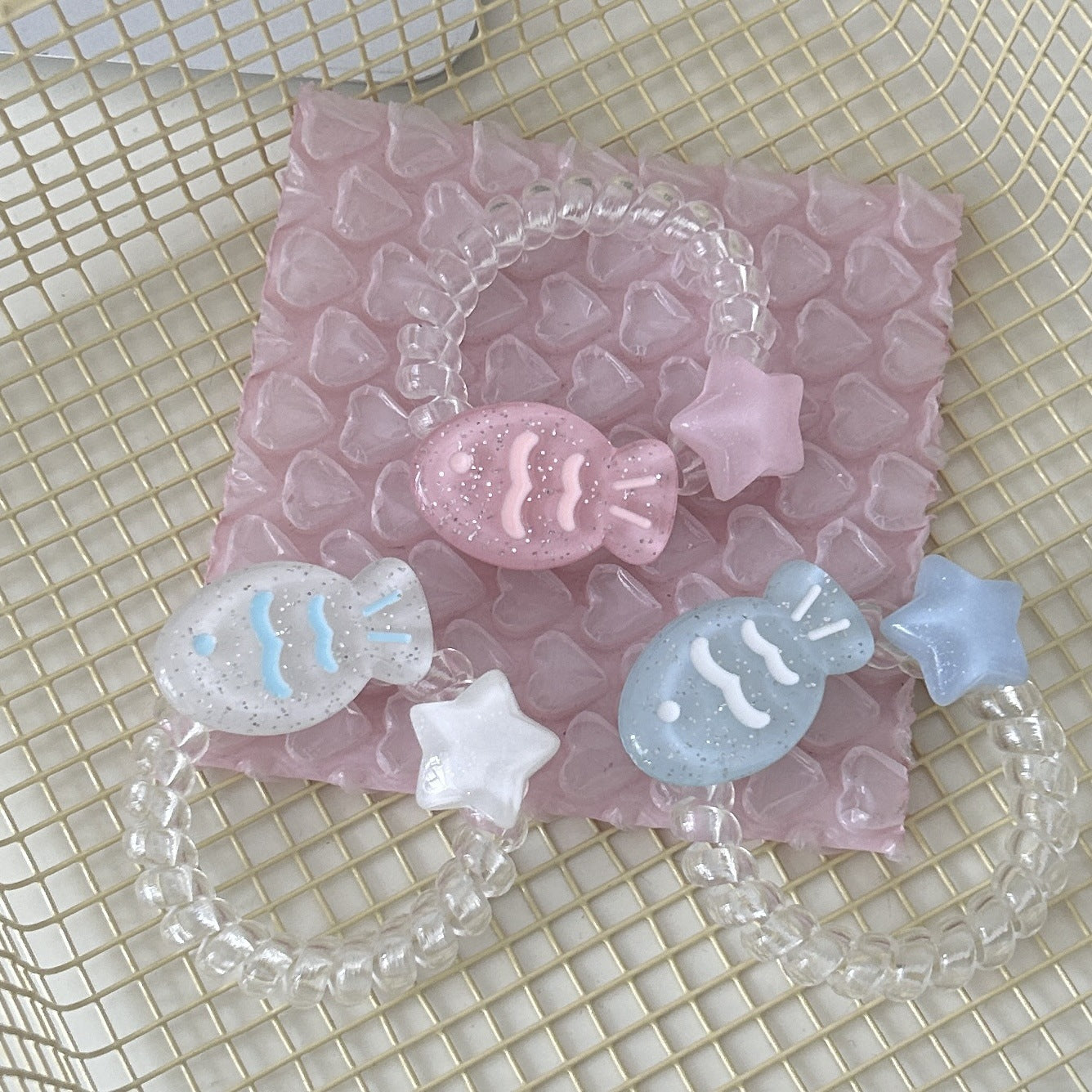 Telo - Star Taiyaki Transparent Hair Ties (Set of 3)