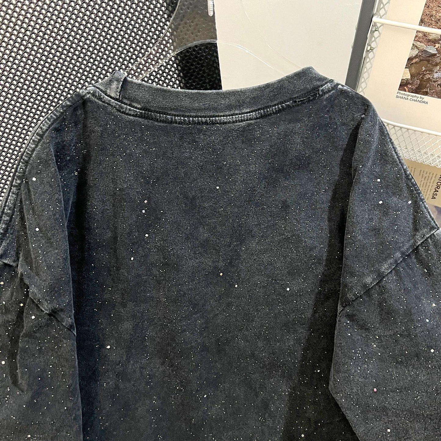 Teesher - Oversized Distressed Star Print T-Shirt