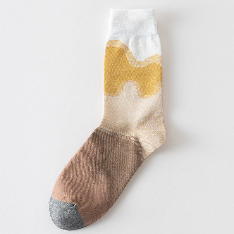 Rufia -Morandi Color Gradient Patchwork Socks