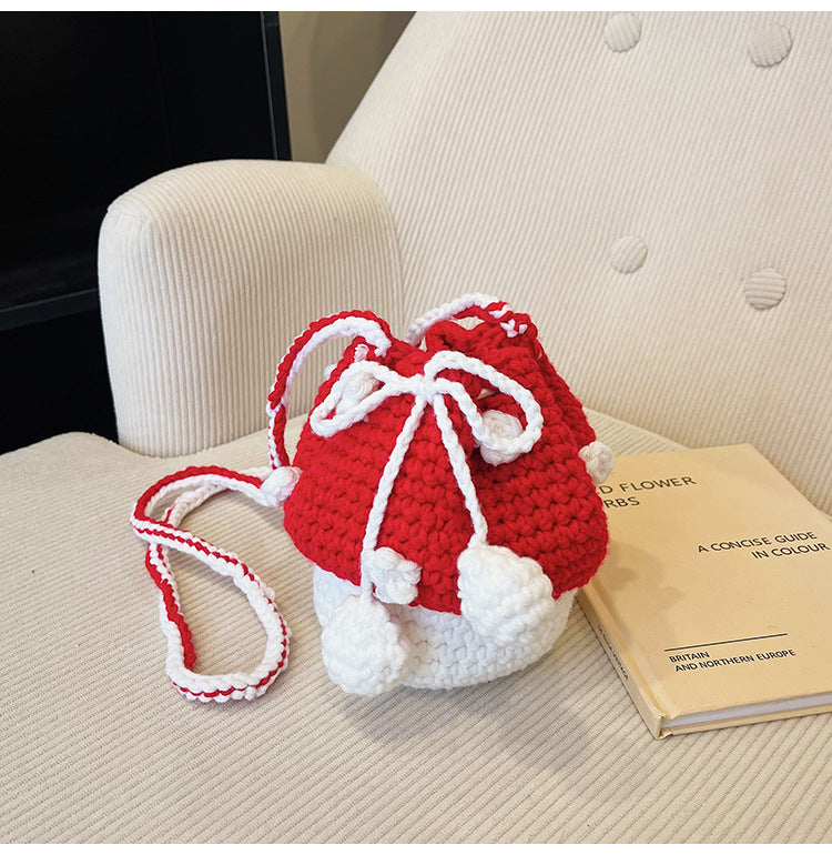 Hand-Knitted Mushroom Bag