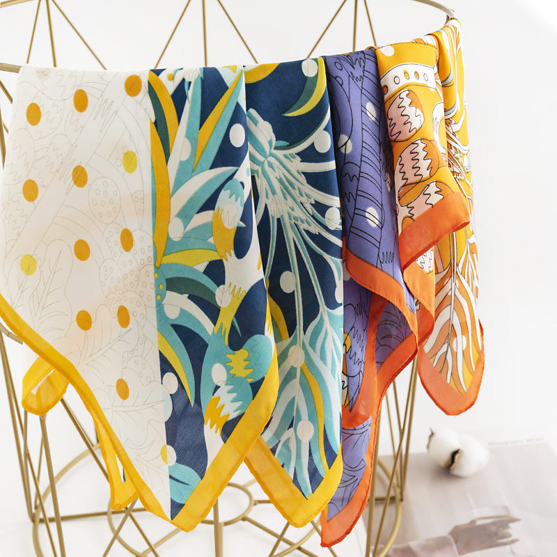 Scarvii - Romantic Floral Square Scarf