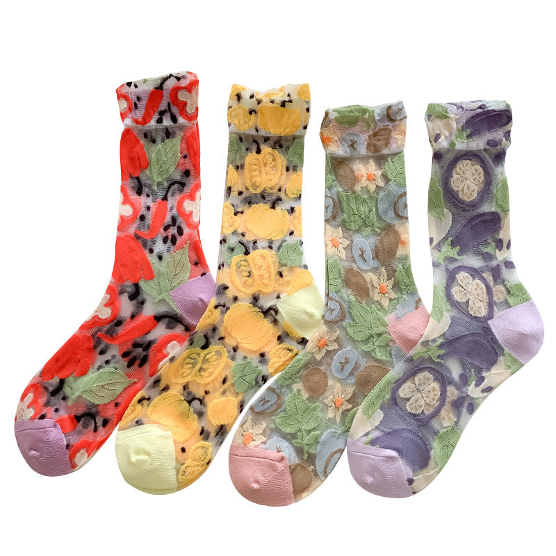 Rufia - Vegetable Pattern Summer Socks