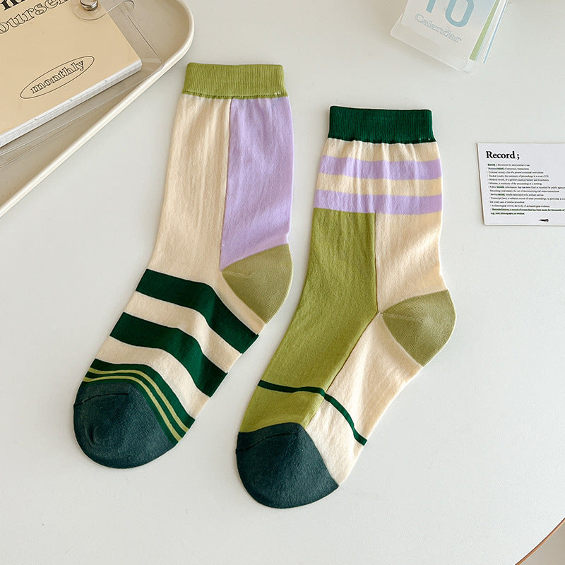 Rufia - Asymmetric Striped Socks