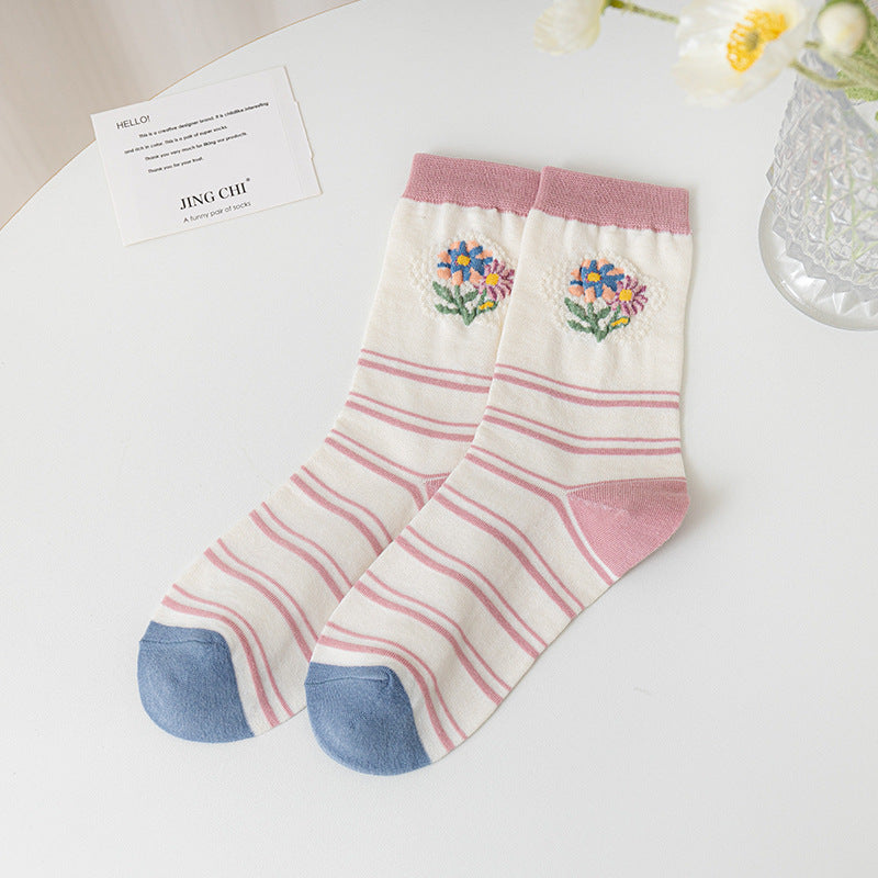 Rufia - Blossom Beauty 3D Floral Embellished Socks