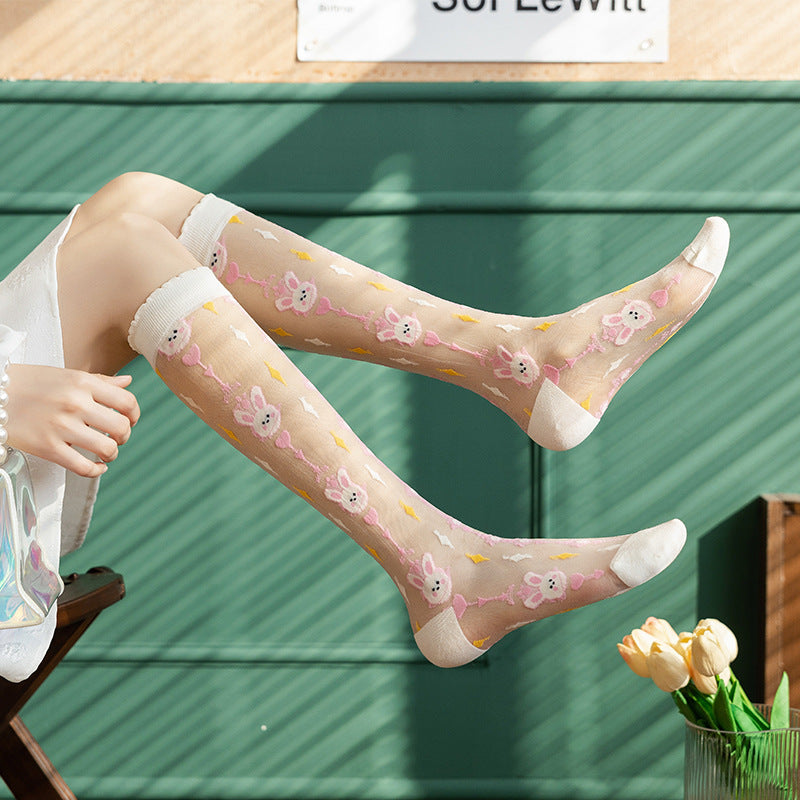 Rufia - Adorable Patterned Summer Stockings