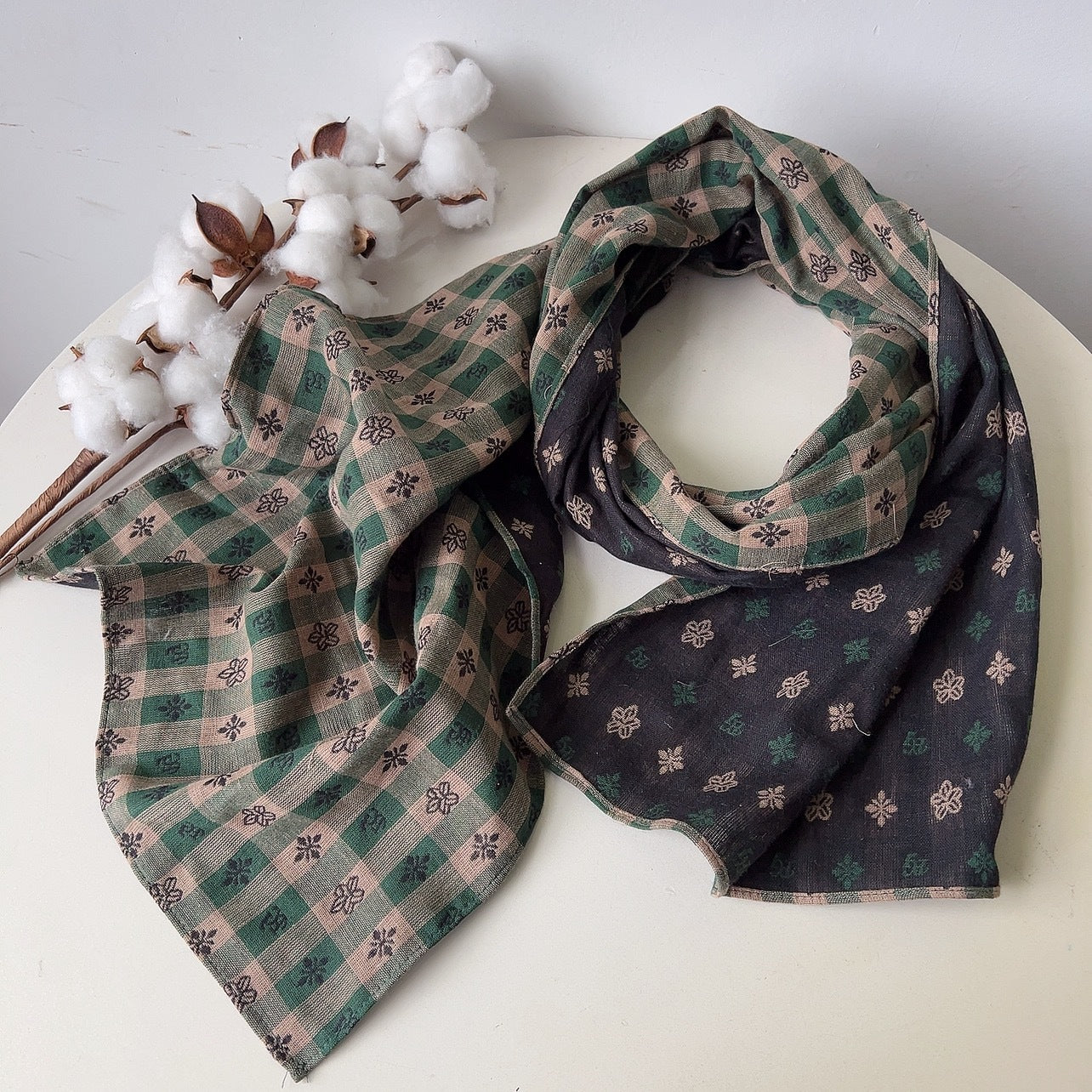 Scarvii - Plaid Boho Scarf Reversible
