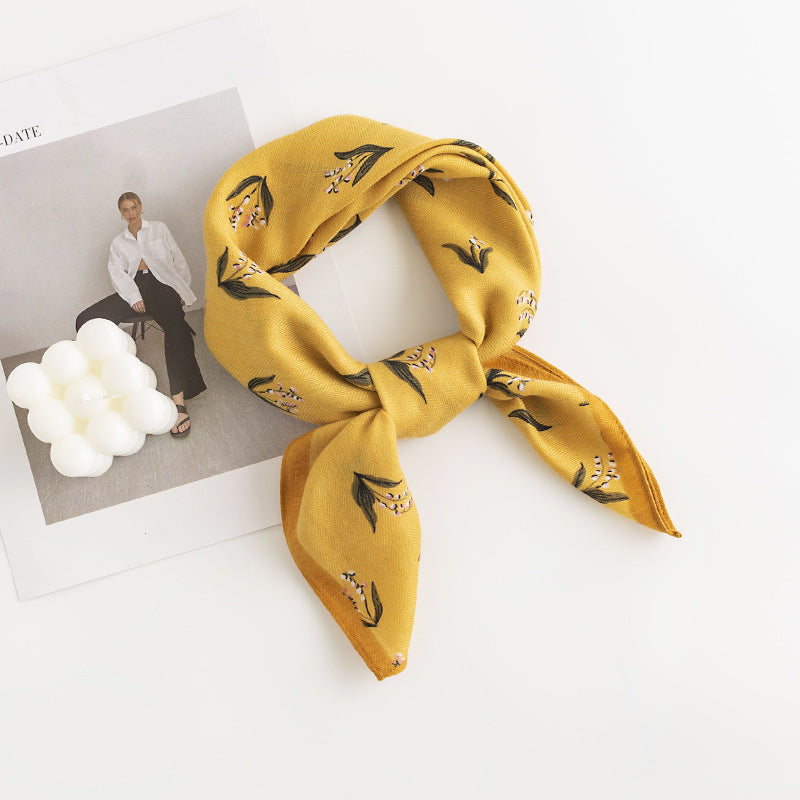 Scarvii - Lily of the Valley Print Square Scarf