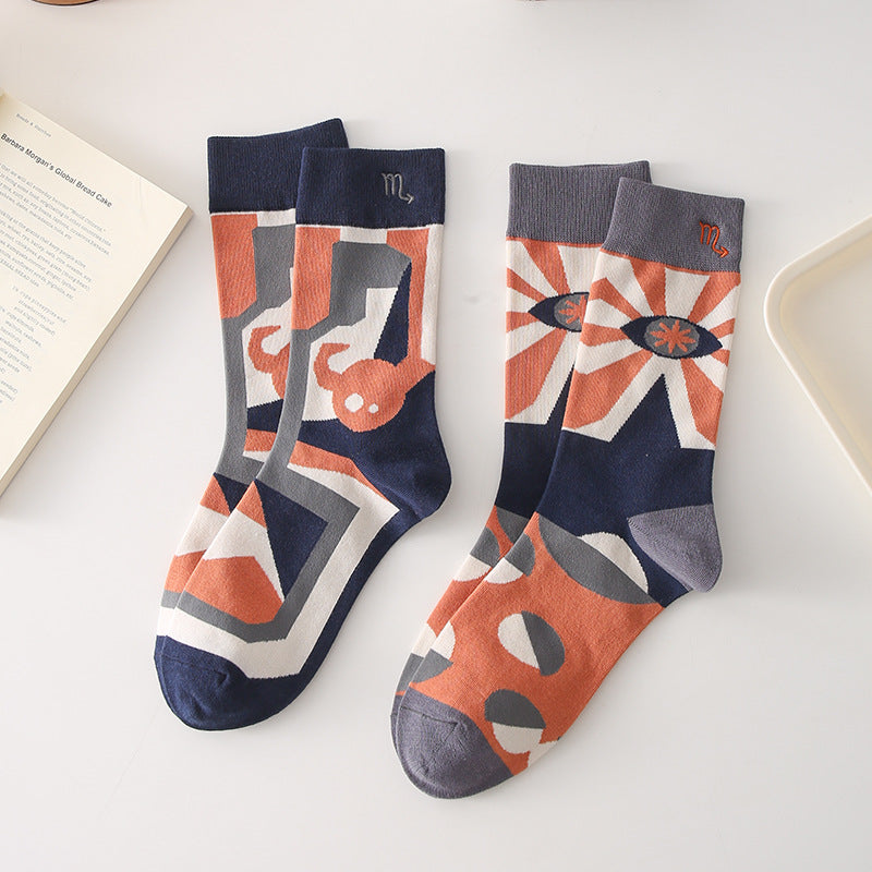 Rufia - 4 Pairs Zodiac Sign Socks