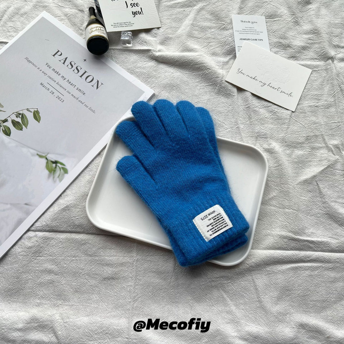 Product image for Gloving - Ribbed Cuff Gloves (Blue)