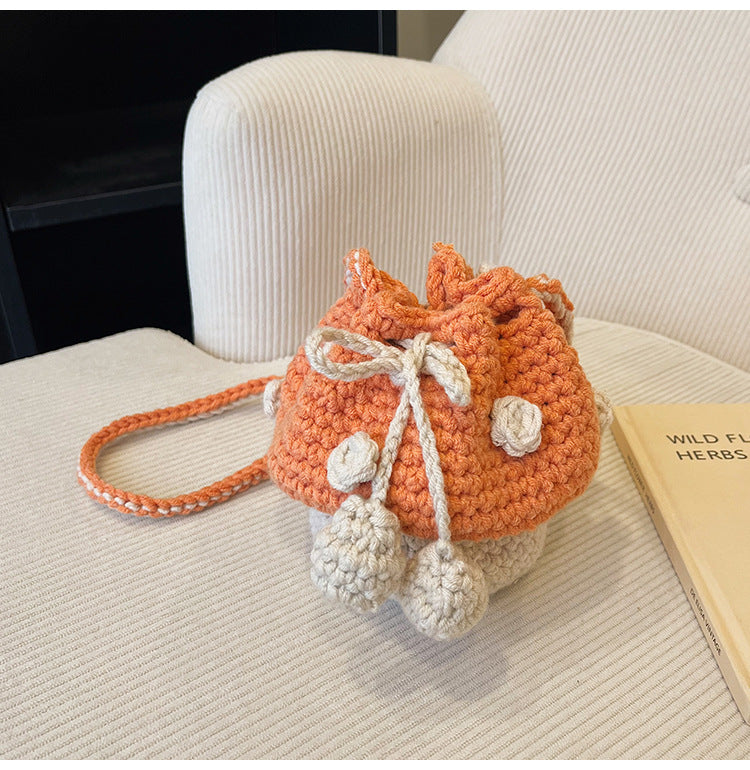 Hand-Knitted Mushroom Bag
