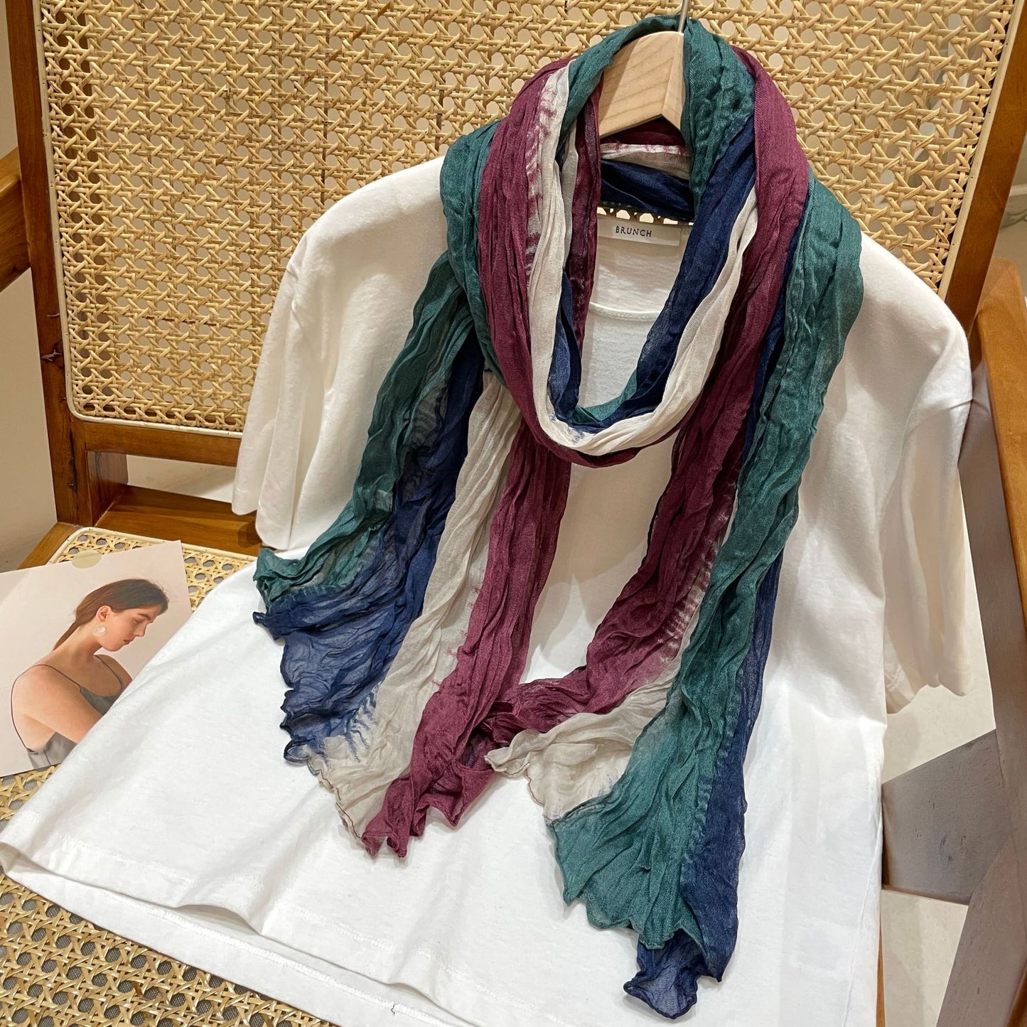 Scarvii - Color Block Long Scarf