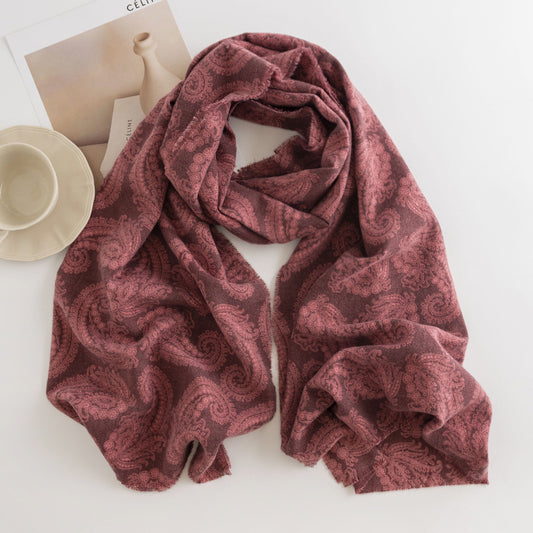 Scarvii Paisley Winter Scarf showing paisley print
