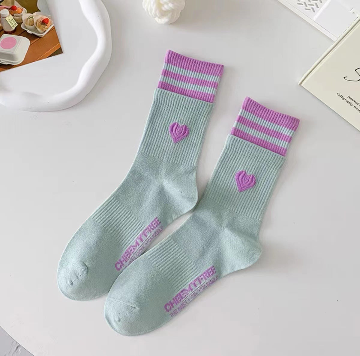 Rufia - Colorblock Heart Socks