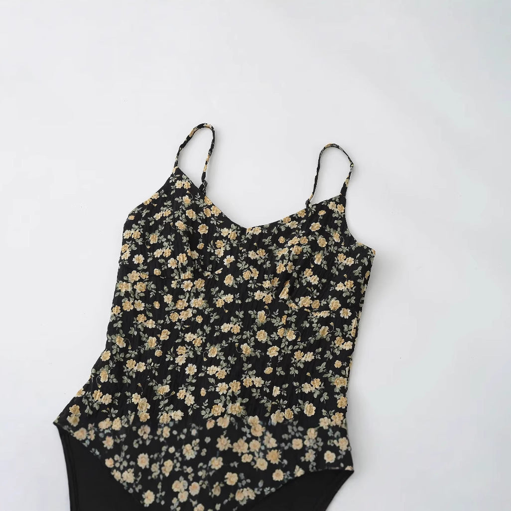 Troposa - Floral V-Neck Slip Dress - Resort Chic