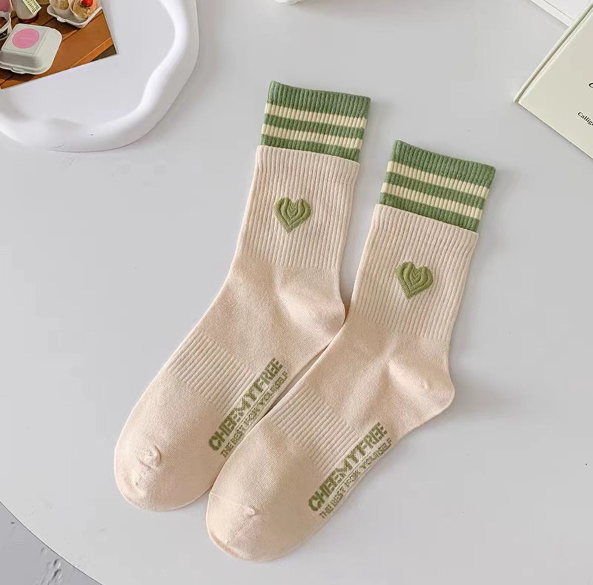 Rufia - Colorblock Heart Socks