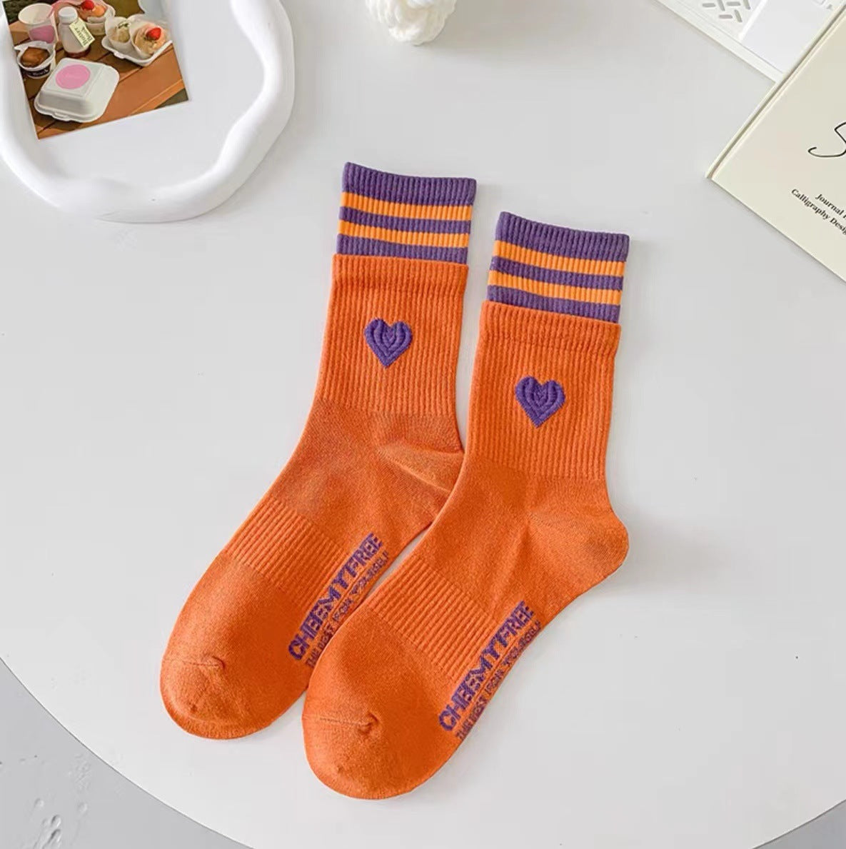 Rufia - Colorblock Heart Socks