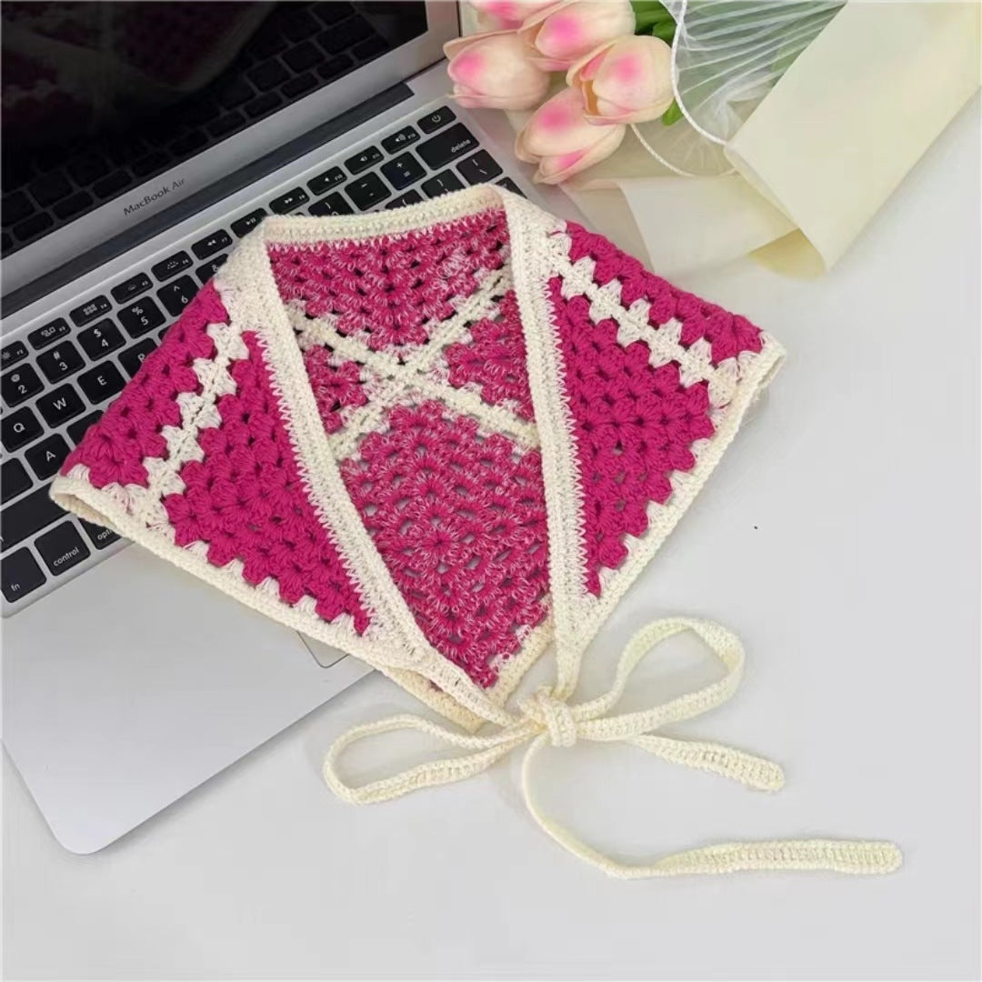 Crochet Plaid Hairband