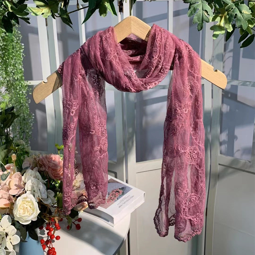 Scarvii - Embroidered Lace Shawl Scarf