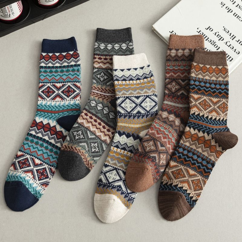 Rufia - 5 Pairs Unisex Classic Socks